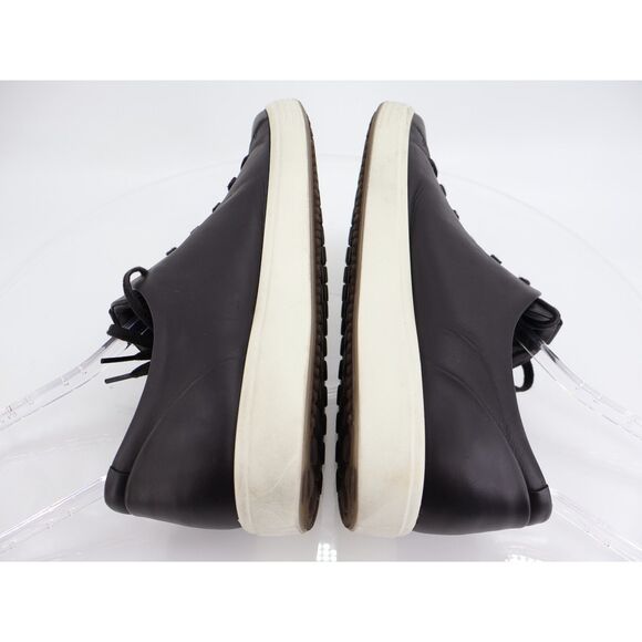 ECCO Men's Soft 7 City Sneaker Mens Size 47 13 Black Leather Lace Up Shoes - Picture 7 of 13